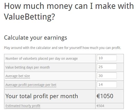 Value Betting Calculator .